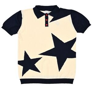 Oxknit Star Knit Polo Shirt Retro Casual Men's XL 60s 70s Mod Preppy